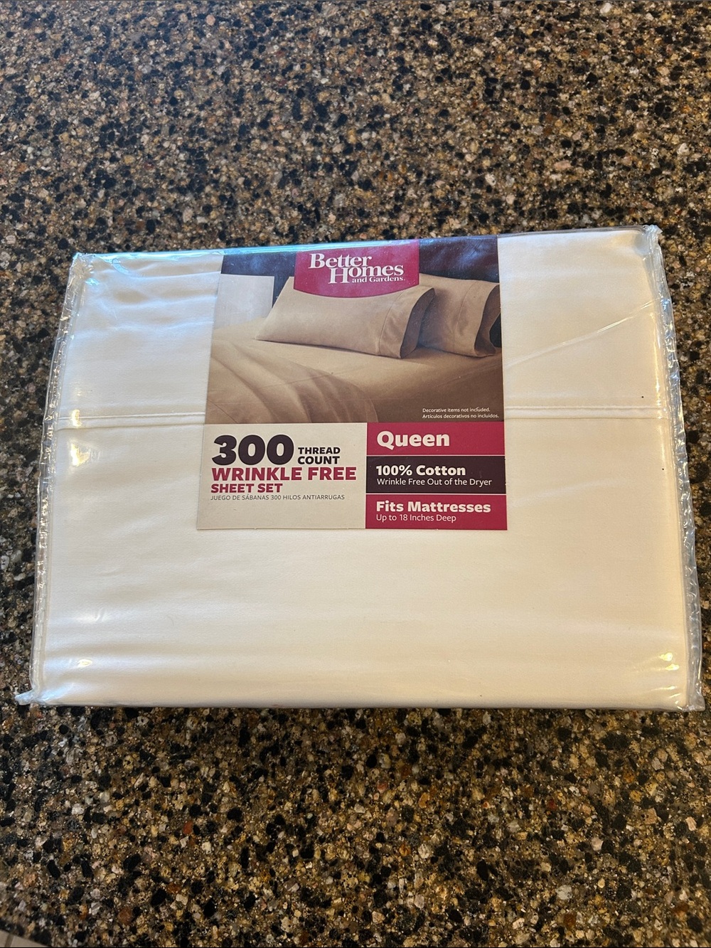 NEW Better Homes And Gardens Crisp White Queen Sheet Set - Picture 5 of 7